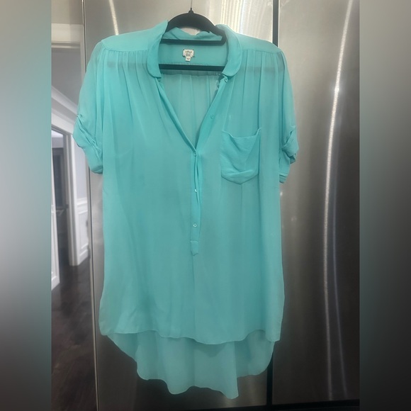 Wilfred Tops - Wilfred Teal Silk blouse